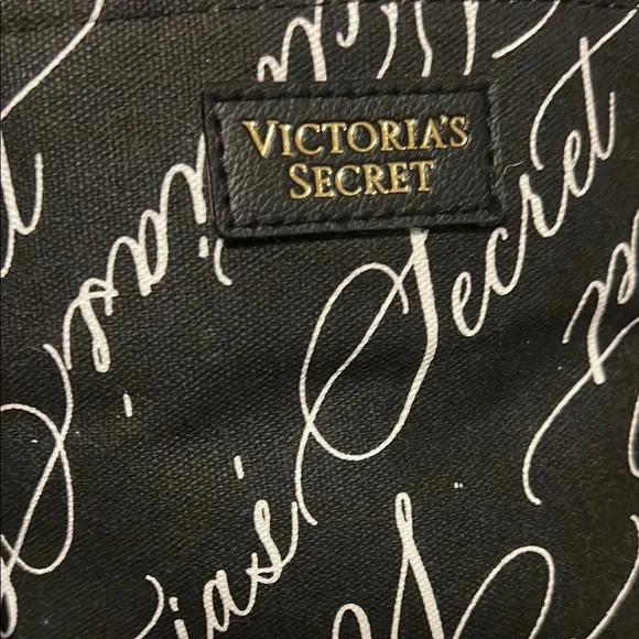 Victoria's Secret Scripted Black and‎ White Tote - Picture 4 of 4